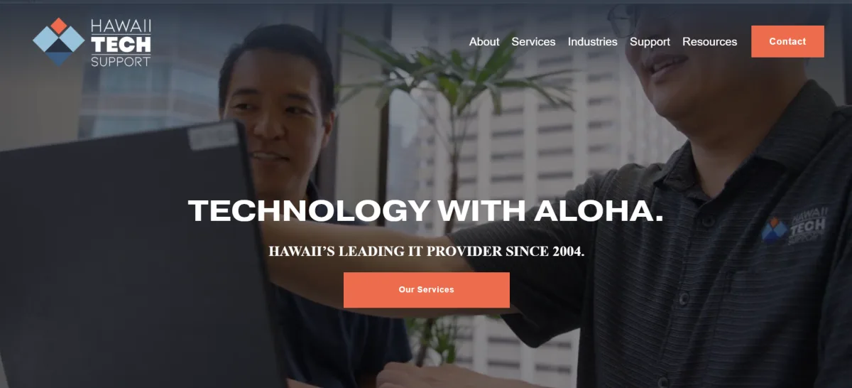 Hawaii Tech Support real estate managed IT Honolulu homepage
