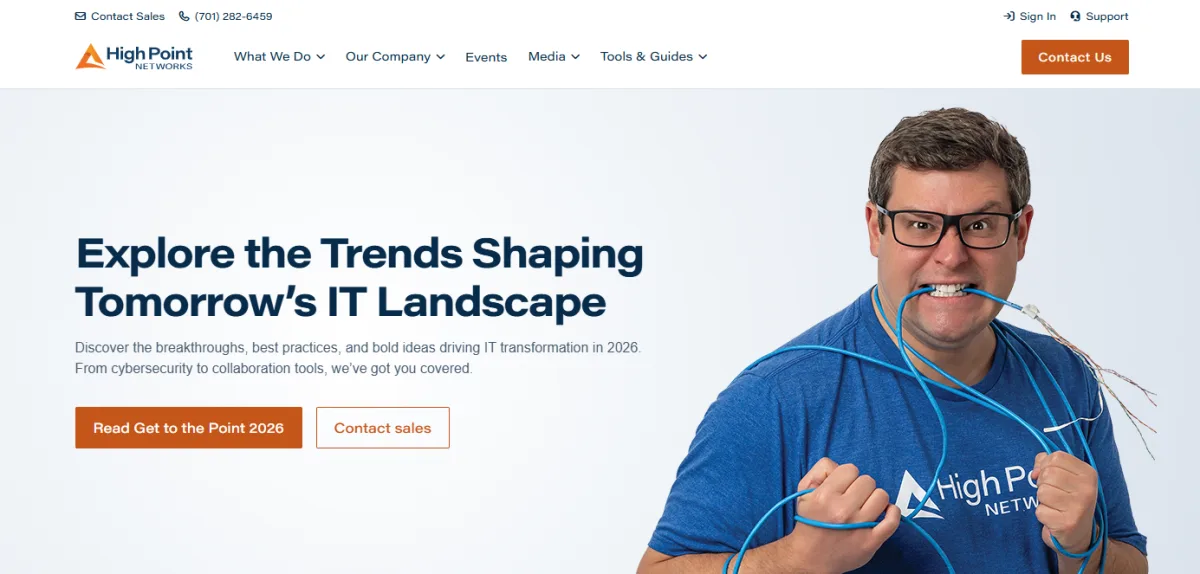 High Point Networks IT services homepage