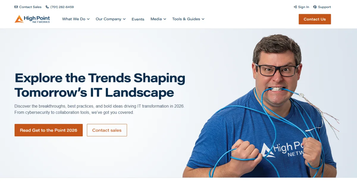 High Point Networks Fargo IT services homepage