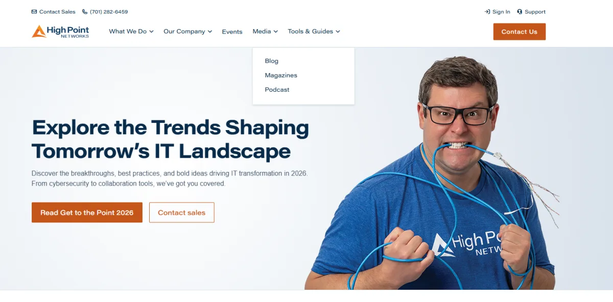 High Point Networks homepage