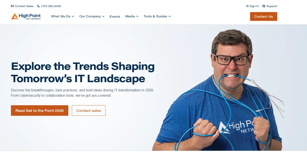 High Point Networks IT and networking provider West Fargo North Dakota homepage