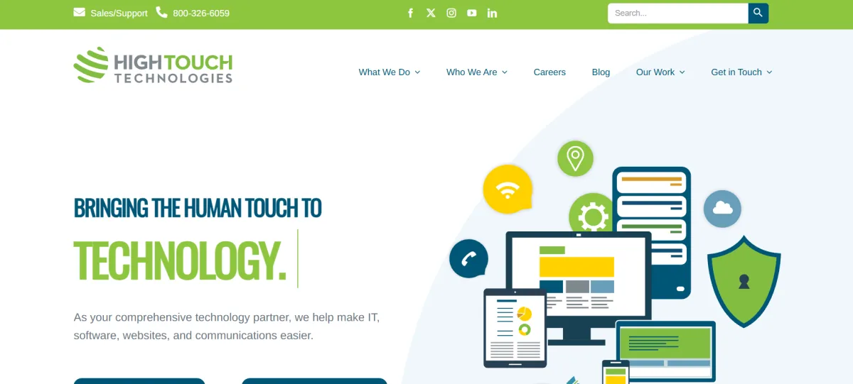 High Touch Technologies Wichita managed IT homepage
