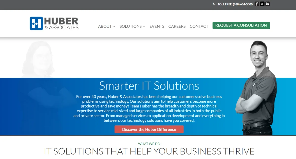 Huber & Associates managed IT for Missouri educational institutions homepage