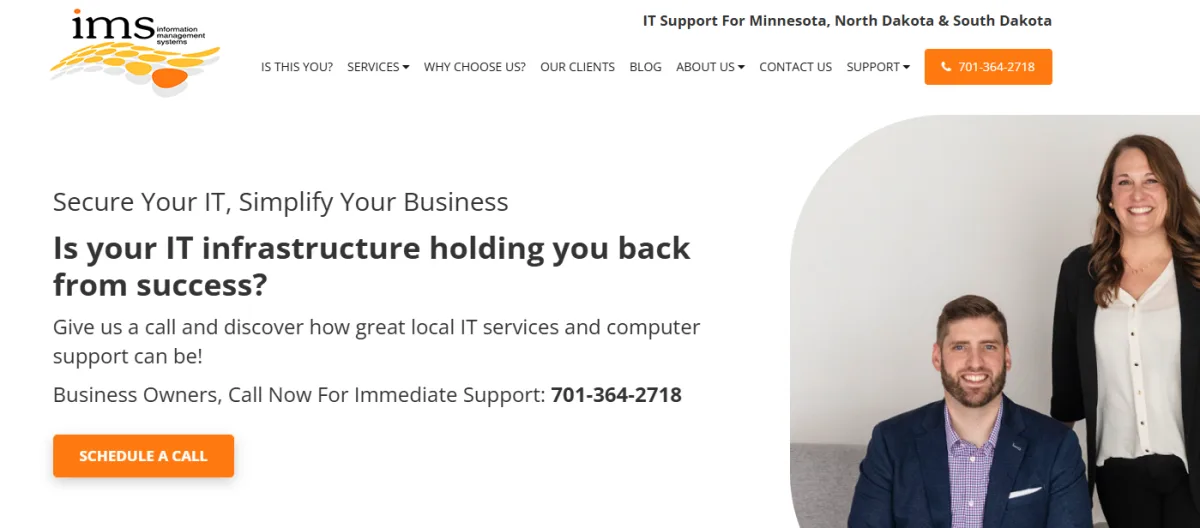 Information Management Systems Fargo IT support homepage