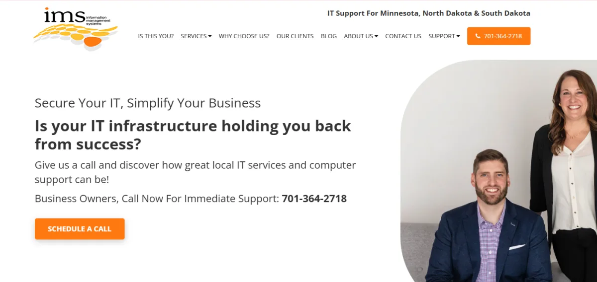 Information Management Systems IT support homepage