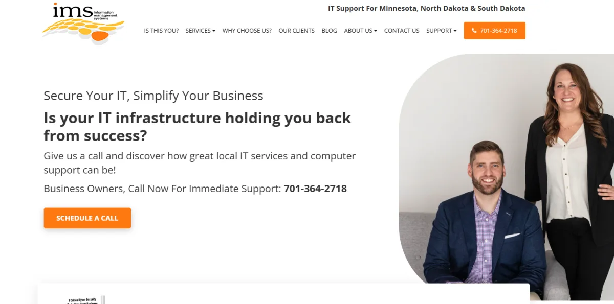 Information Management Systems IT support homepage for North Dakota and Minnesota