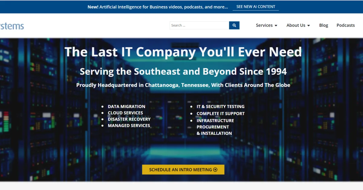 InfoSystems Inc cybersecurity supply chain Chattanooga TN homepage