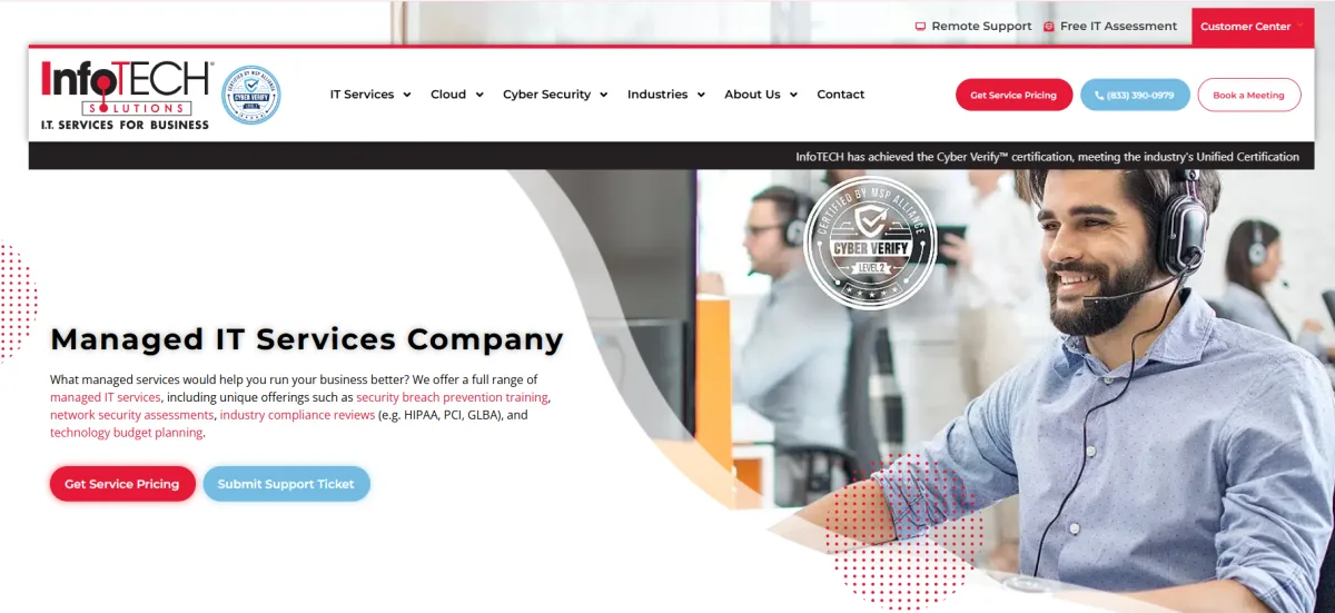 InfoTECH Solutions managed IT healthcare New Orleans Lafayette homepage