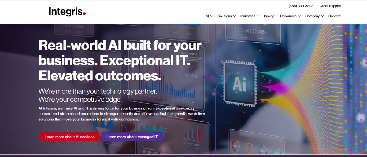 Integris IT support Buffalo NY financial services homepage