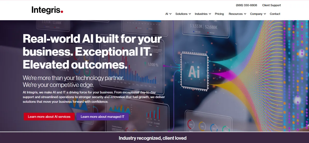 Integris managed IT and legal industry practice Buffalo New York homepage