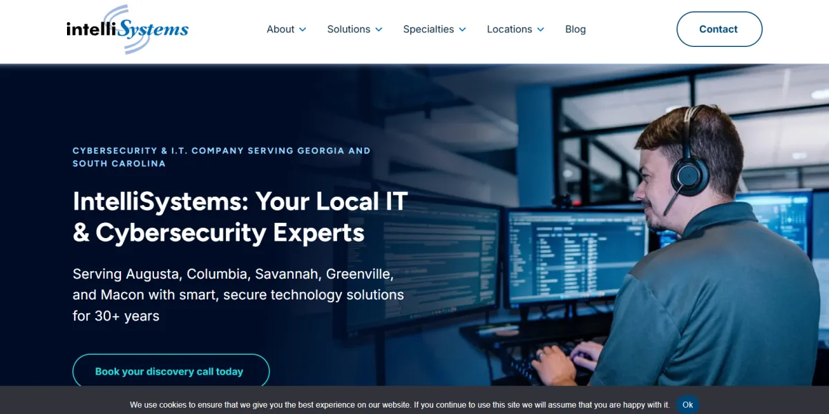 IntelliSystems managed IT services Columbia SC homepage