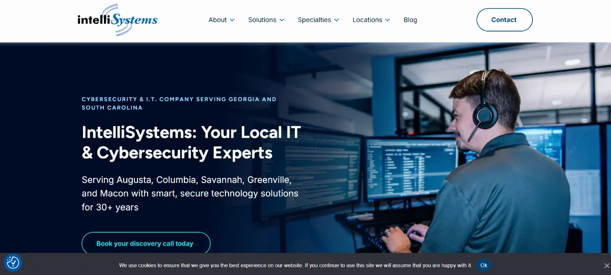 IntelliSystems healthcare managed IT services Columbia SC homepage