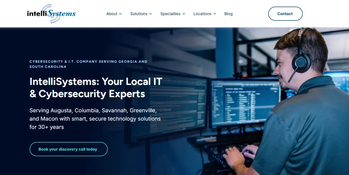 IntelliSystems managed IT services Augusta GA homepage
