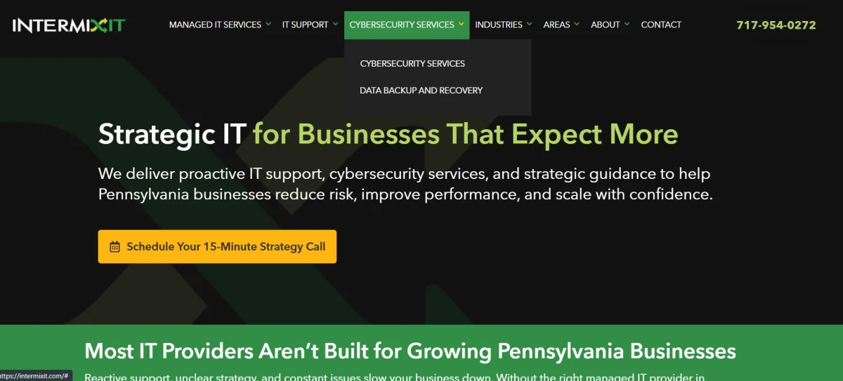 IntermixIT managed IT services Harrisburg PA - homepage
