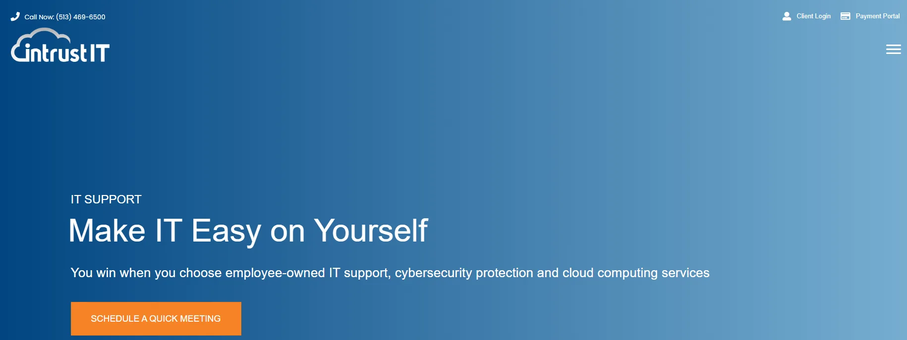 Intrust IT managed IT services for government contractors Dayton homepage