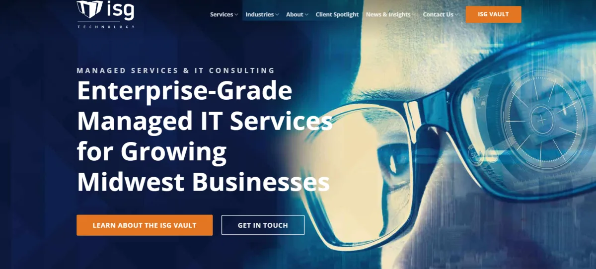 ISG Technology managed IT services Midwest homepage