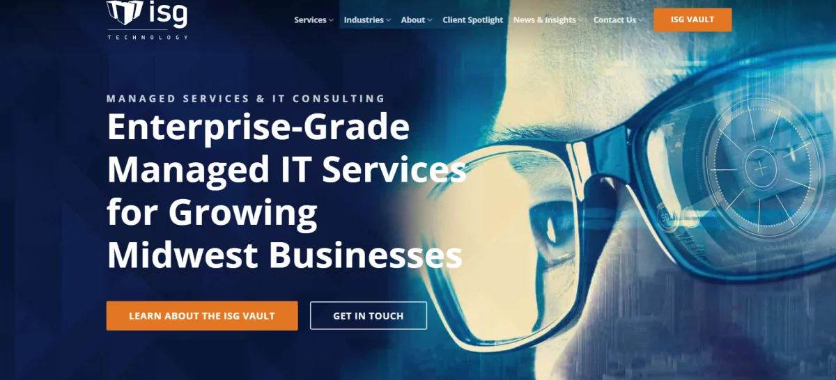 ISG Technology enterprise-grade managed IT services homepage, Wichita KS
