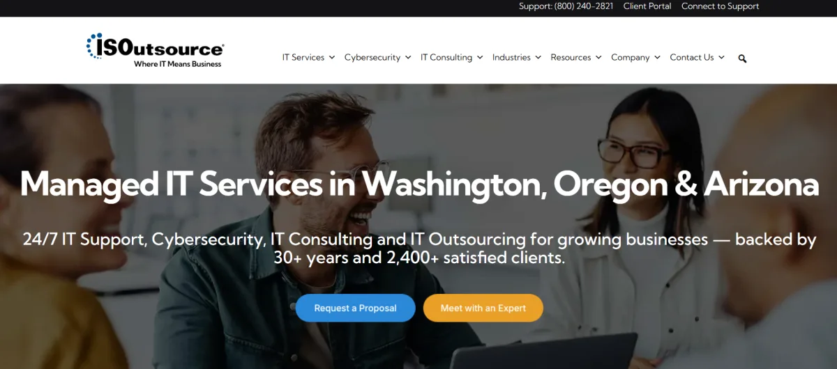ISOutsource managed IT services Spokane and Eastern Washington homepage