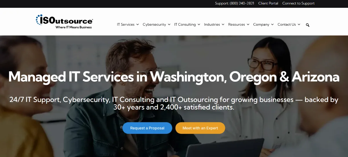 ISOutsource Spokane managed IT and GRC compliance services homepage