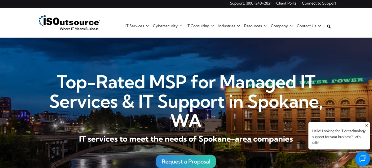 ISOutsource managed IT services Spokane, WA — homepage