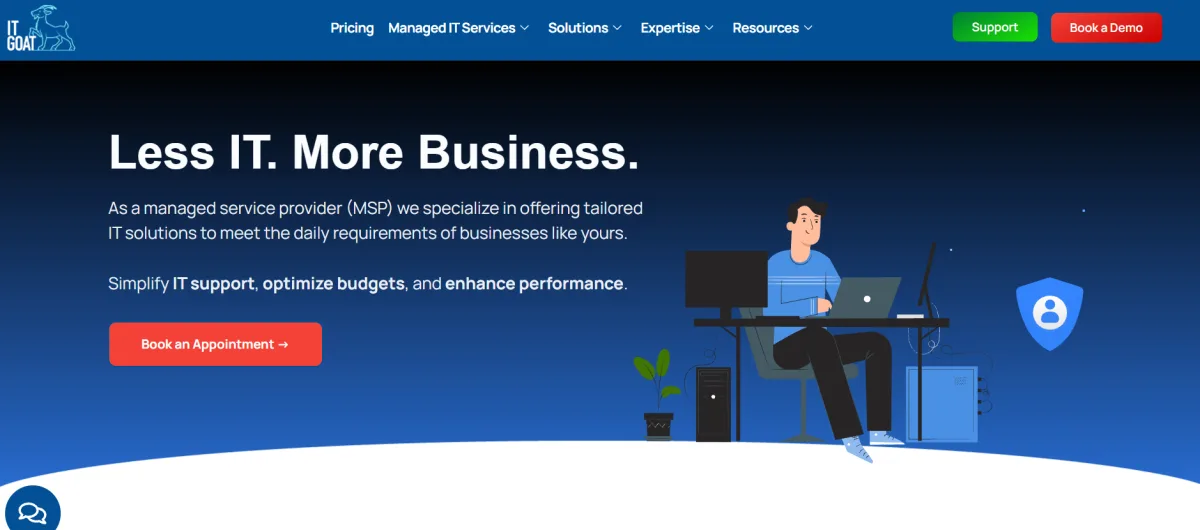 IT GOAT national managed IT services homepage