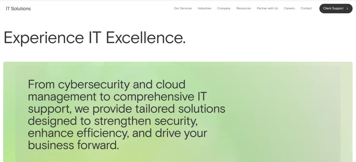 IT Solutions managed IT government contractors Albuquerque homepage