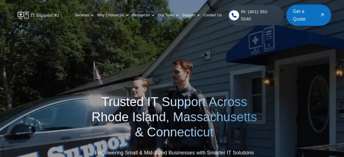 IT Support RI North Smithfield Rhode Island managed IT support homepage