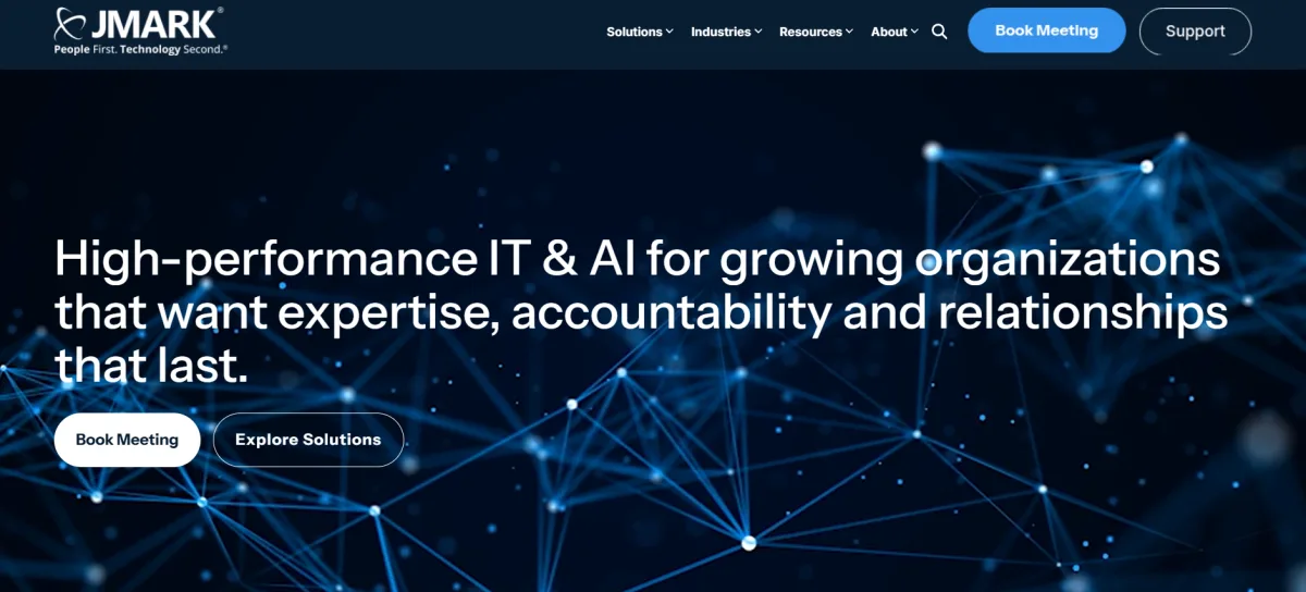 JMARK managed IT and AI services homepage, Springfield, Missouri
