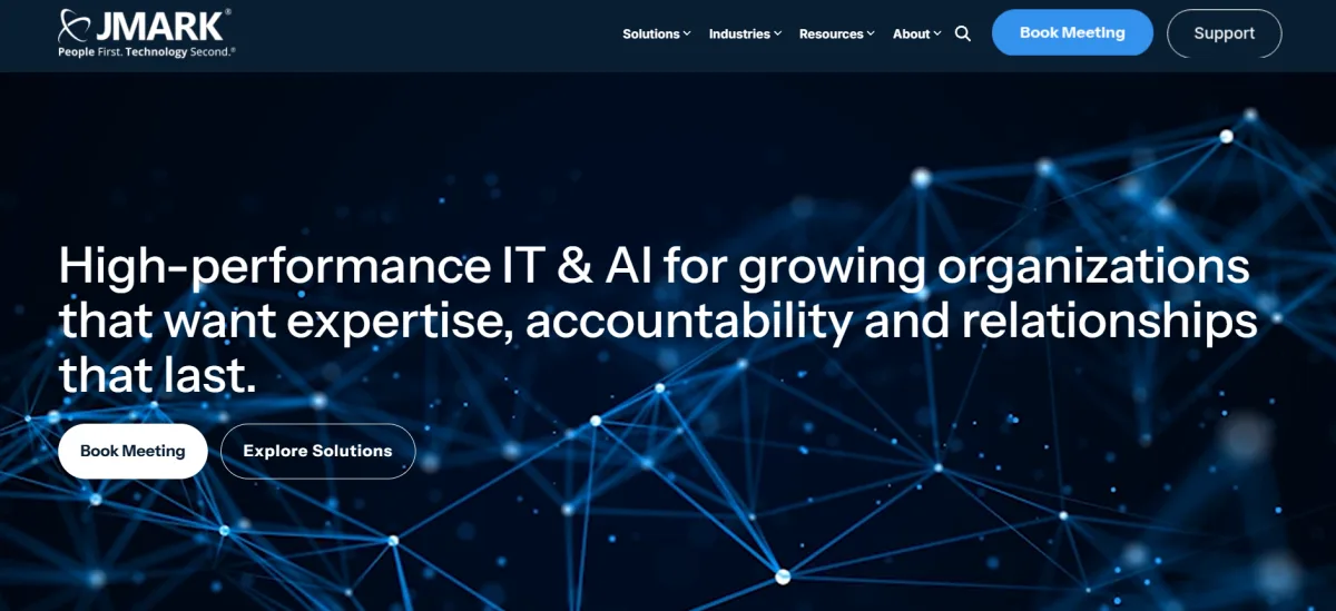 JMARK managed IT and AI services homepage