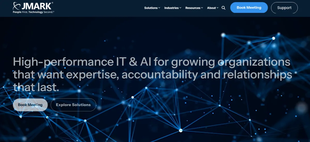JMARK Business Solutions managed IT and AI services homepage