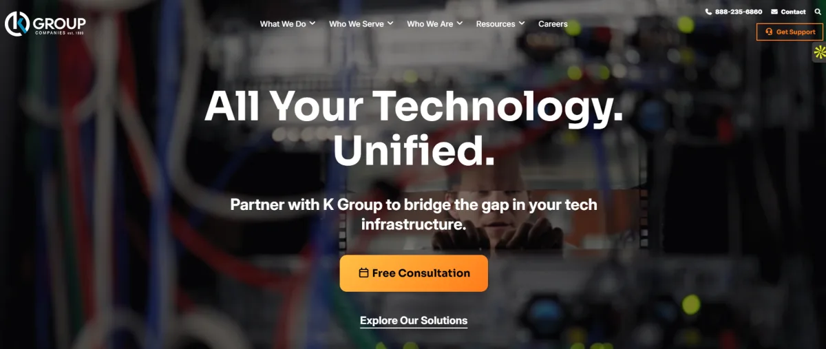 K Group Companies IT and physical security Grand Rapids homepage