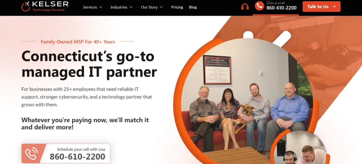 Kelser Corporation IT consulting for lawyers Glastonbury CT homepage