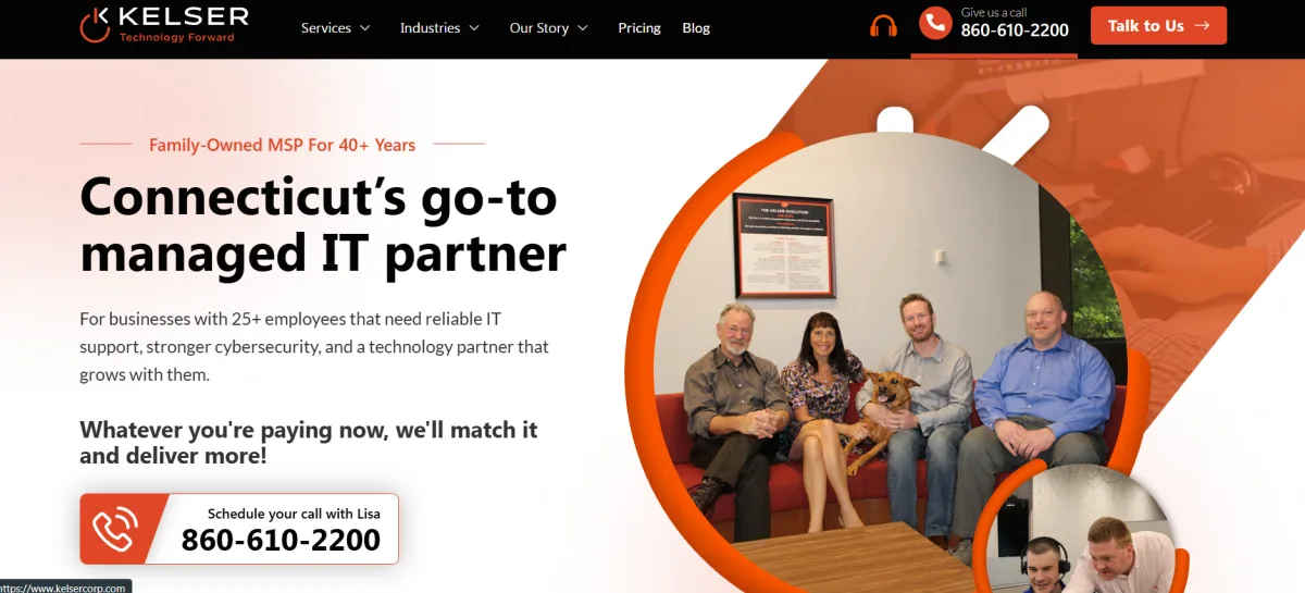 Kelser Corporation manufacturing IT Glastonbury CT homepage