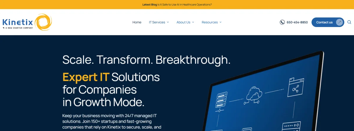 Kinetix managed IT services Sparta Michigan homepage