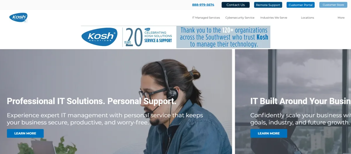 Kosh Solutions managed IT services professional services Albuquerque NM — homepage