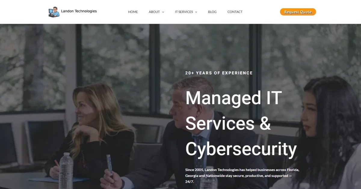 Landon Technologies managed IT Savannah, GA homepage