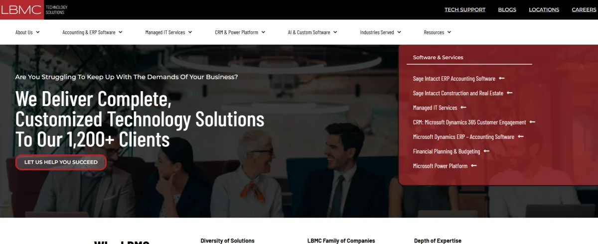 LBMC Technology Solutions managed IT logistics Chattanooga TN homepage