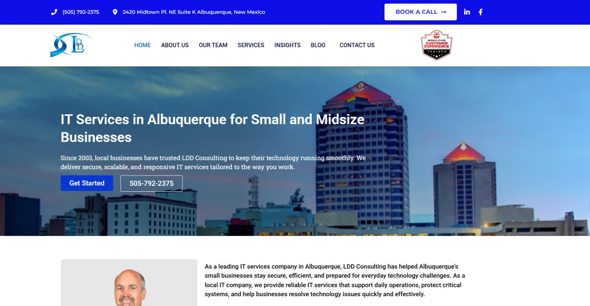 LDD Consulting cybersecurity CMMC Albuquerque homepage