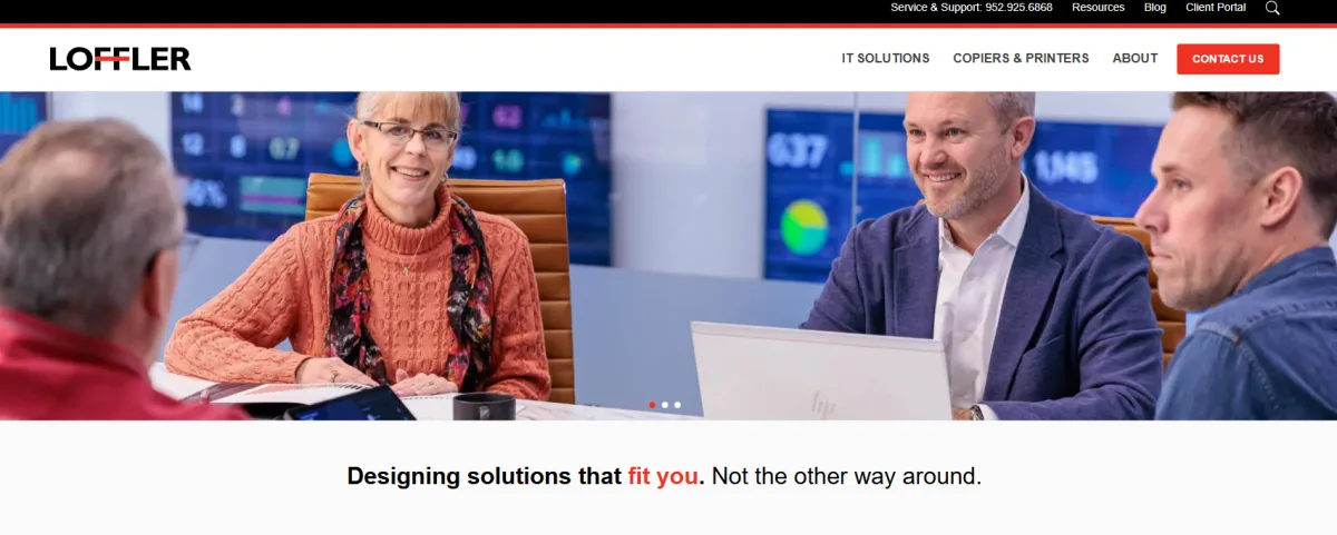 Loffler Companies IT solutions and managed print homepage