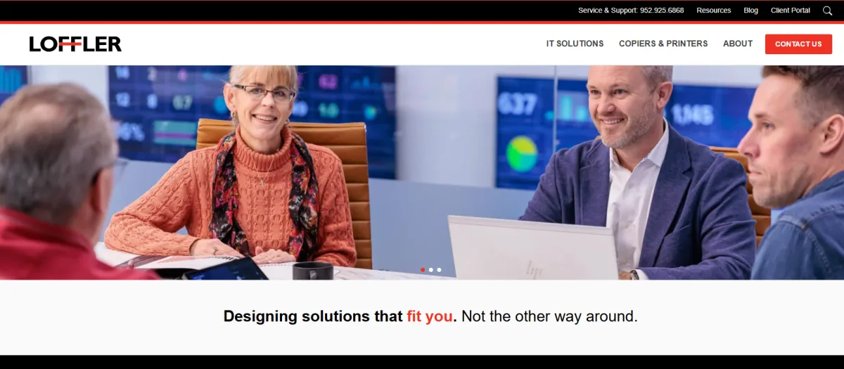 Loffler Companies business technology and managed IT homepage