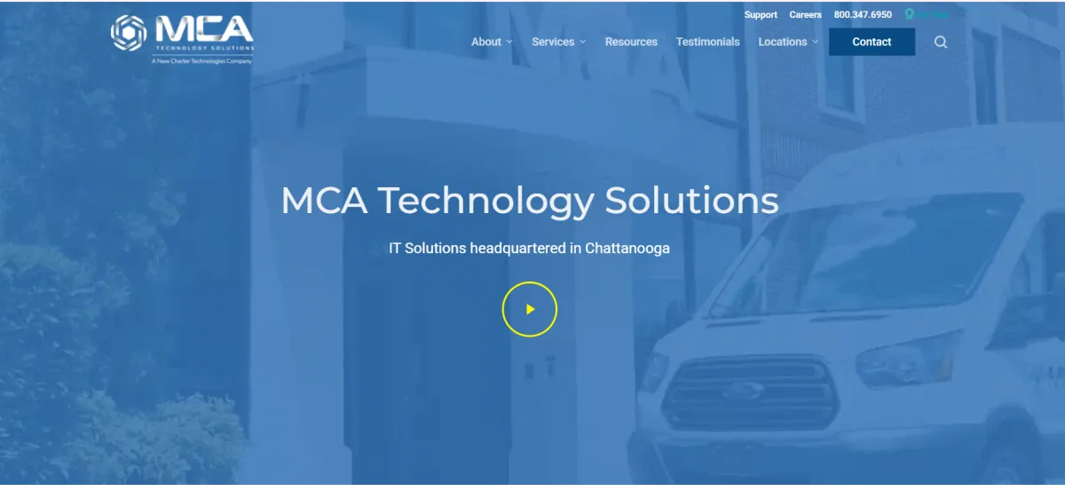 MCA Technology Solutions IT Chattanooga TN homepage