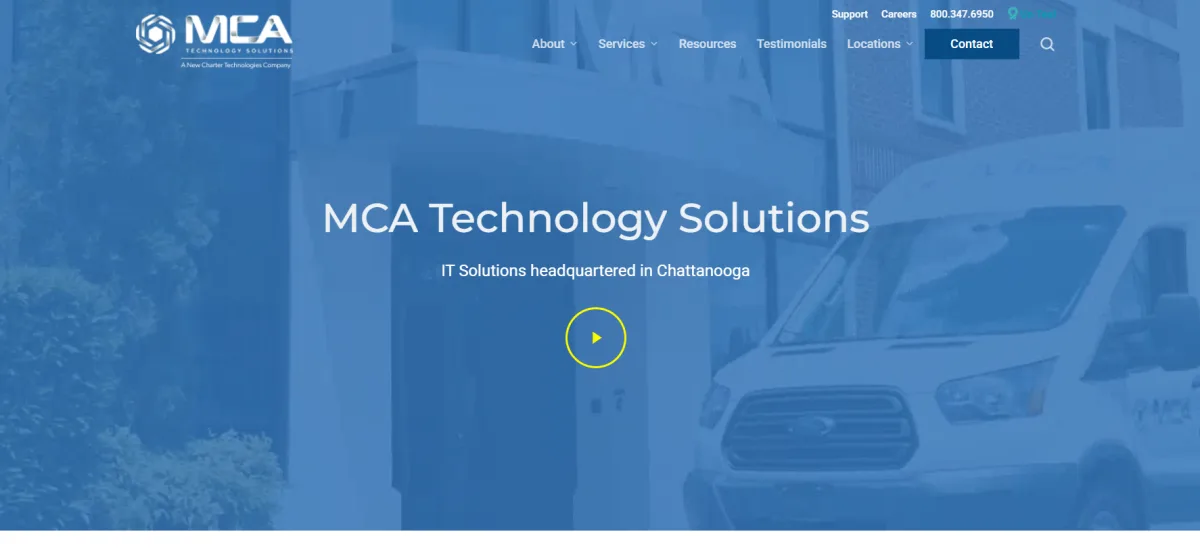 MCA Technology Solutions New Charter Technologies Chattanooga TN homepage