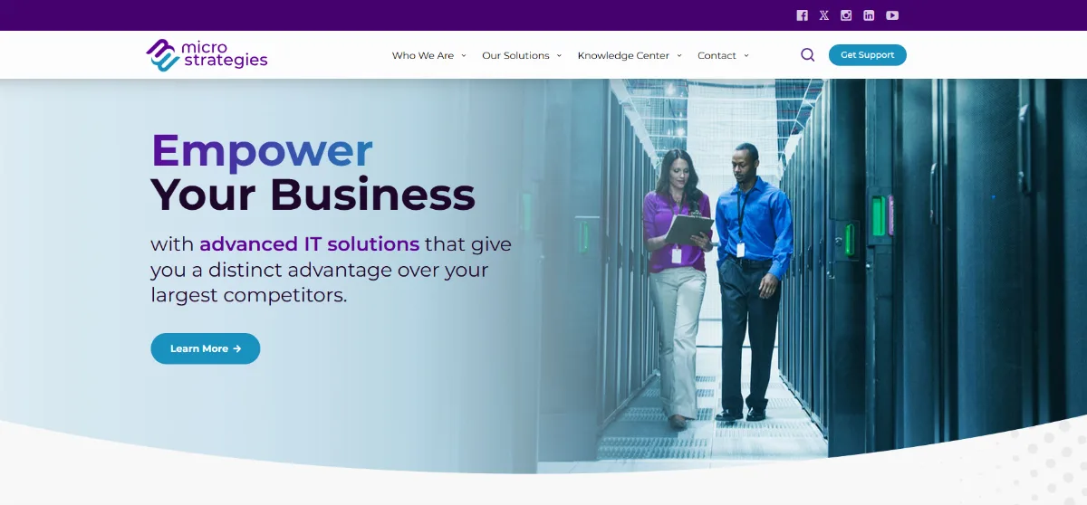 Micro Strategies Parsippany New Jersey enterprise managed IT homepage