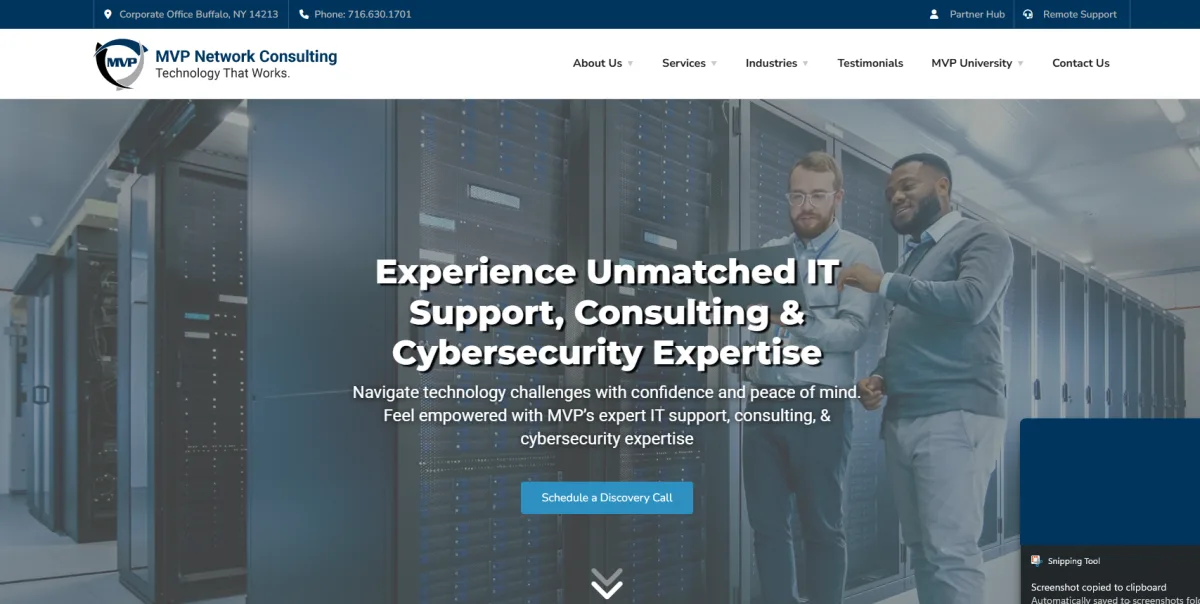 MVP Network Consulting Buffalo NY managed IT homepage