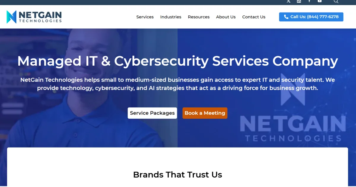NetGain Technologies managed IT services professional services Lexington KY homepage