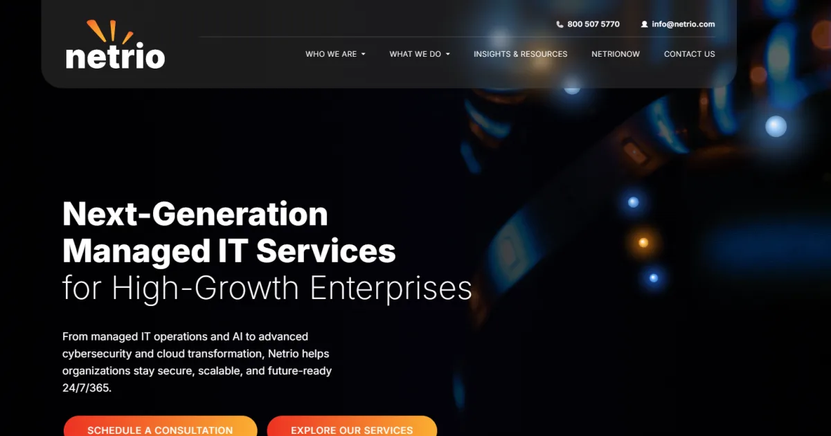Netrio formerly PCA Technology Group managed IT services homepage Buffalo NY