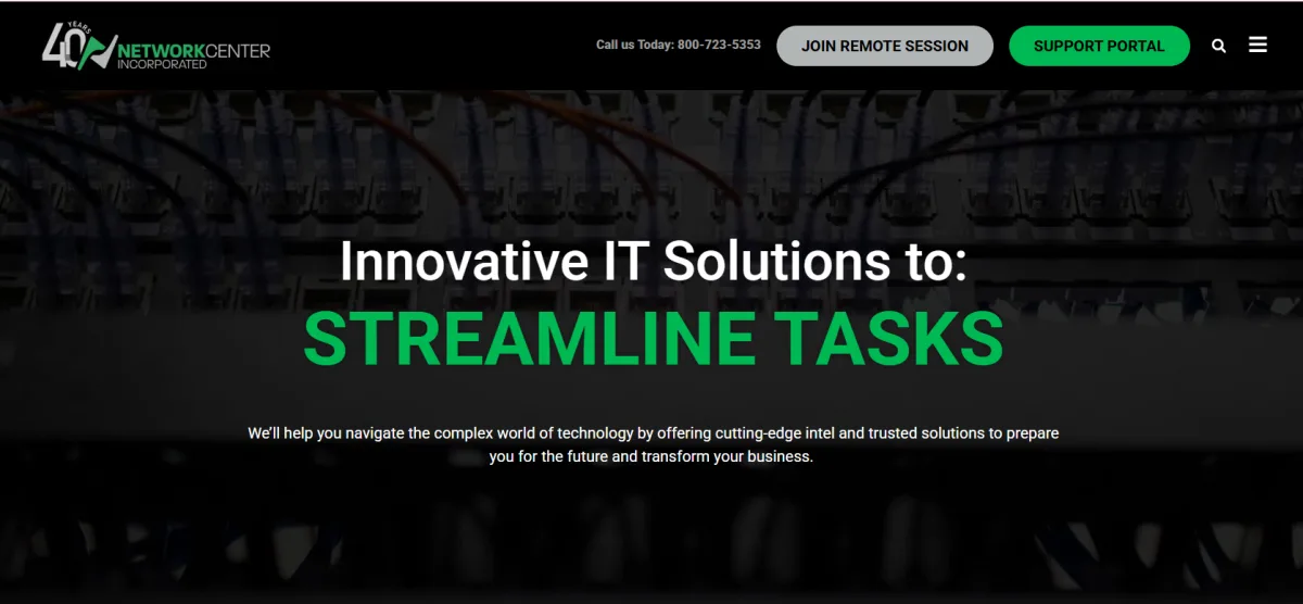 Network Center Incorporated managed IT homepage, Fargo, North Dakota