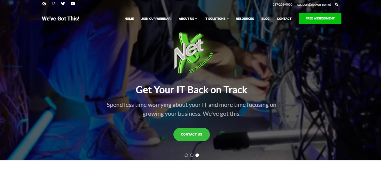 Net X IT Solutions managed IT Dayton Ohio homepage