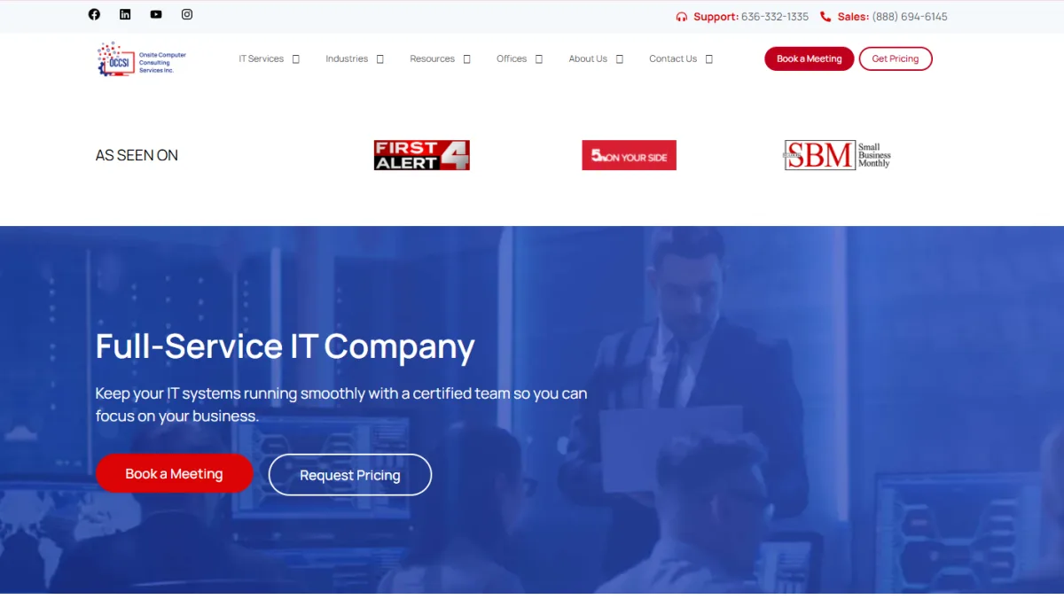 Onsite Computer Consulting OCCSI Columbia Missouri IT services page