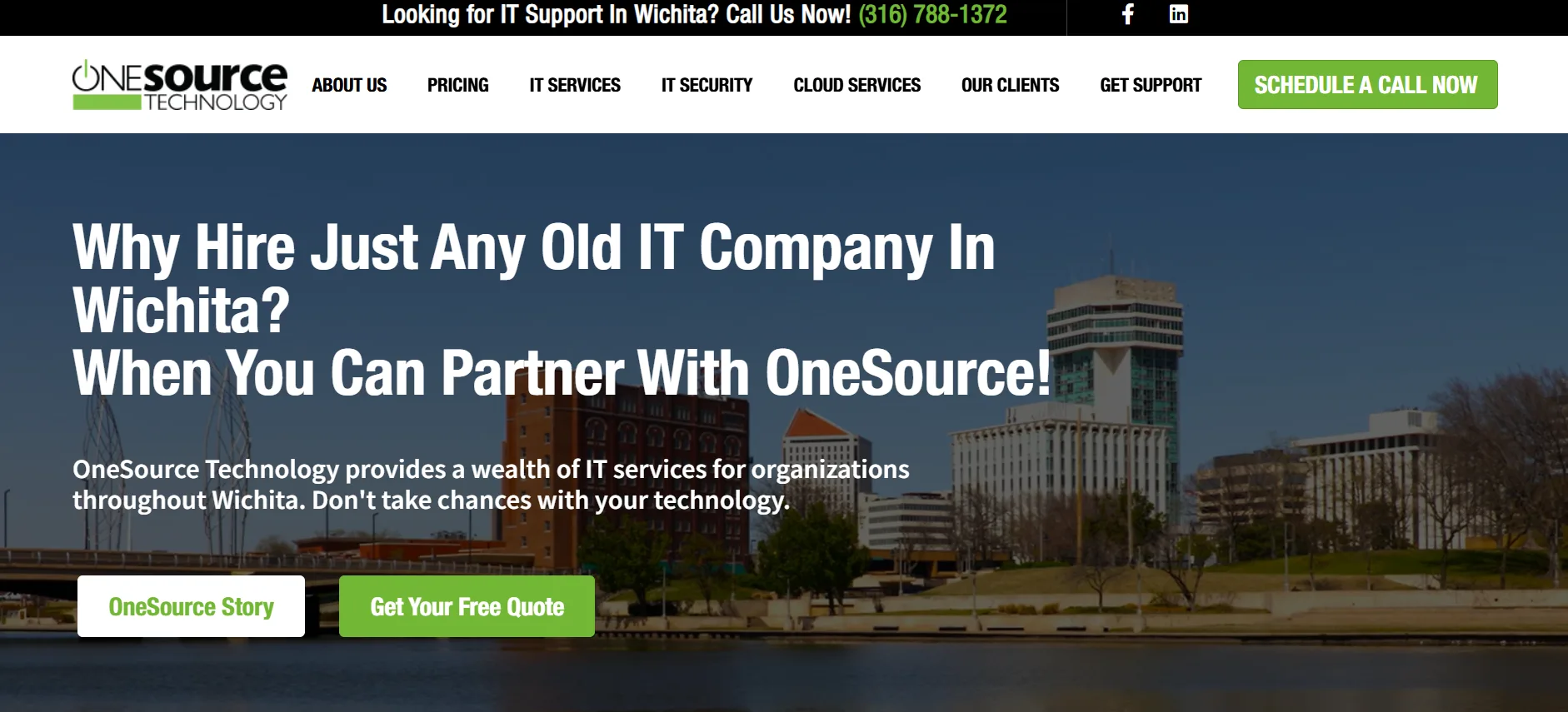 OneSource Technology managed IT Wichita KS homepage